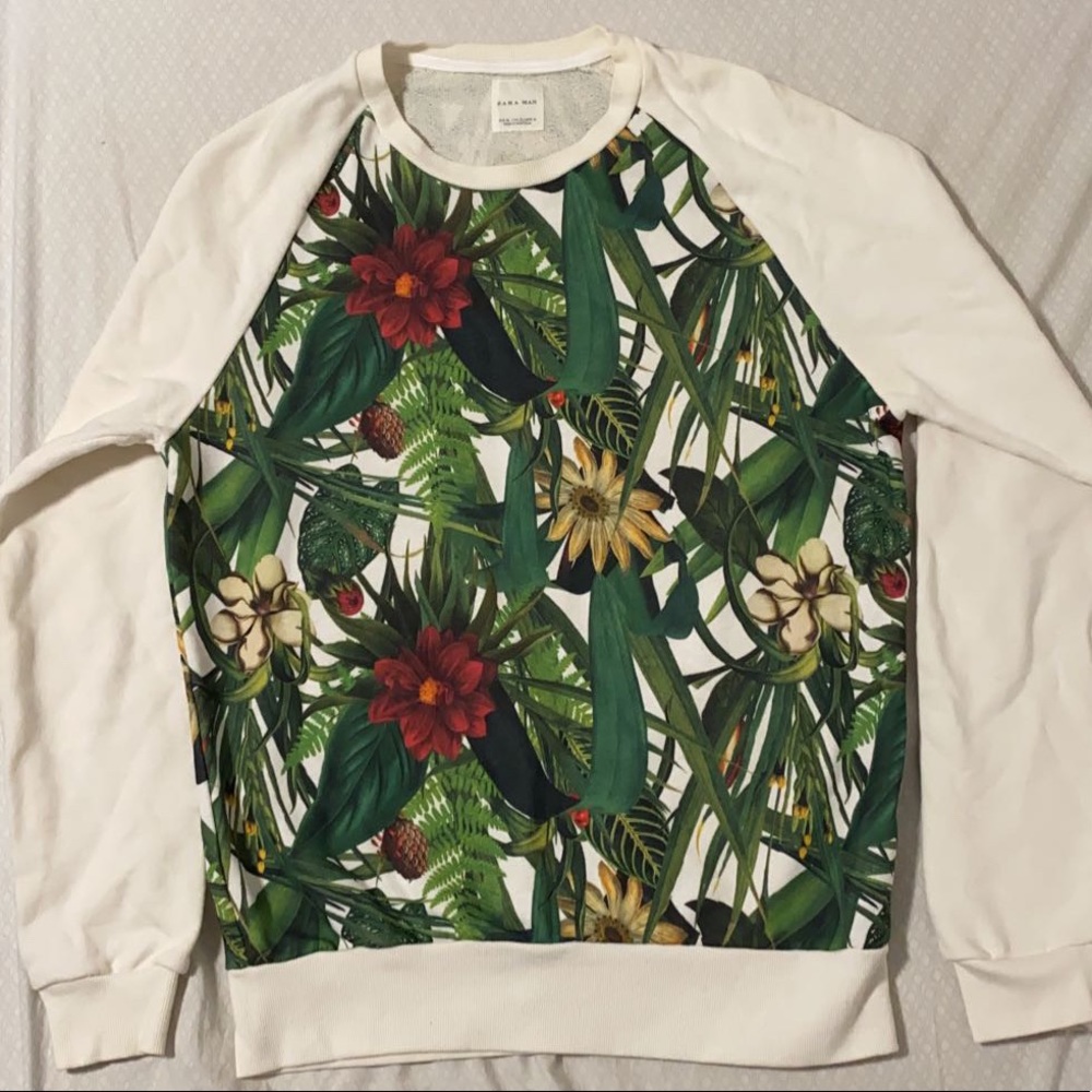 Zara Man Floral Summer Collection Sweatshirt